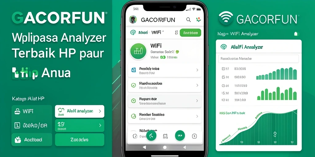 Antarmuka GACORFUN menampilkan analisis jaringan WiFi yang jelas dan informatif.