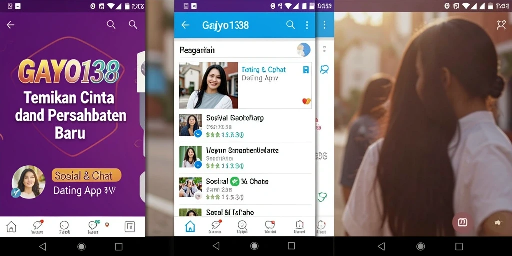 Tampilan antarmuka yang bersih dan ramah pengguna untuk aplikasi Dating App.