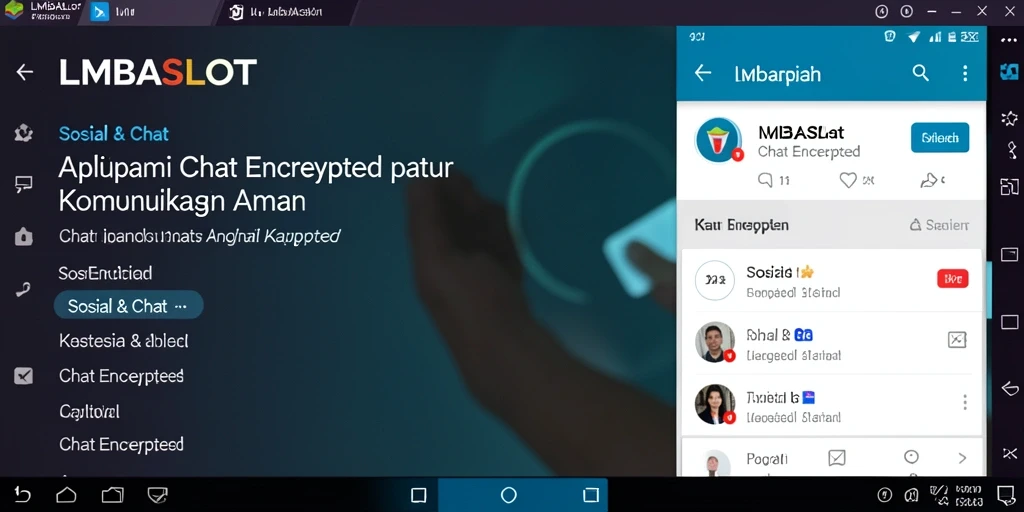 Antarmuka pengguna LMBASLOT yang menunjukkan fitur chatting aman.
