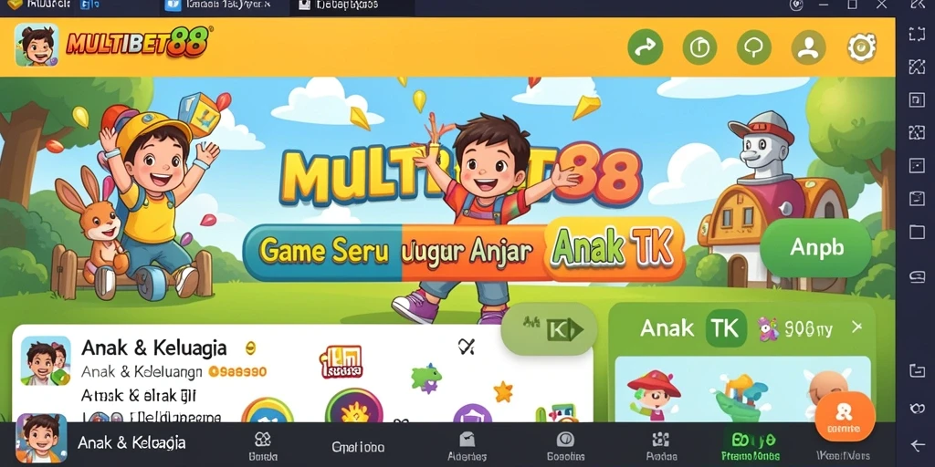 Tampilan antarmuka ceria dan menyenangkan dari MULTIBET88.
