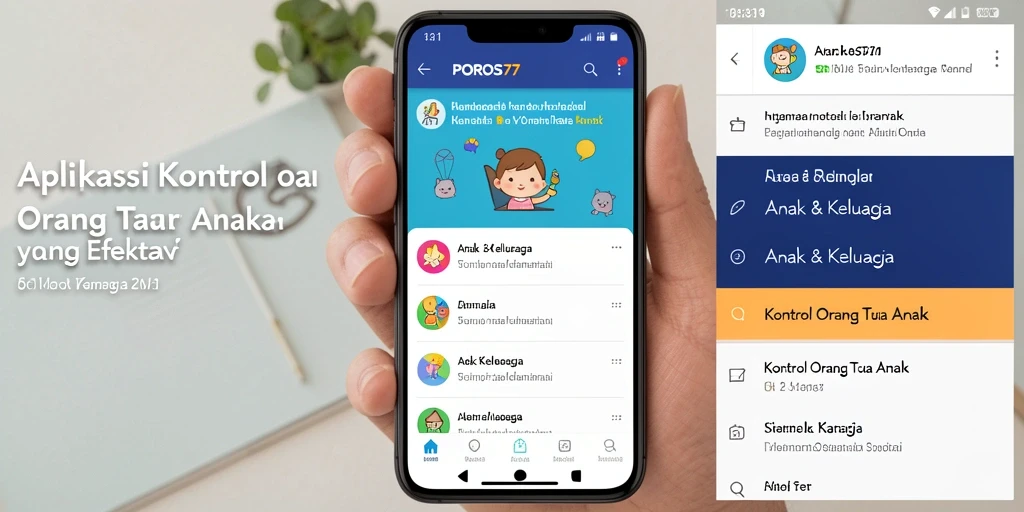 Tampilan antarmuka aplikasi Kontrol Orang Tua yang sederhana dan intuitif.