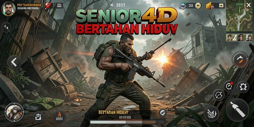 Tampilan antarmuka SENIOR4D yang menawan dan berfungsi dengan baik di game Bertahan Hidup.